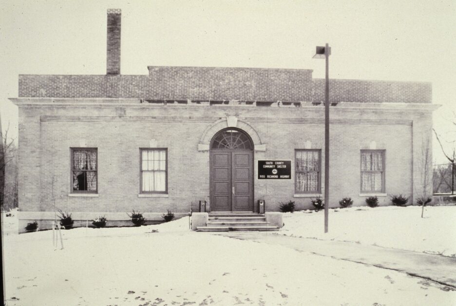 Exterior shot of original Kennedy Shelter