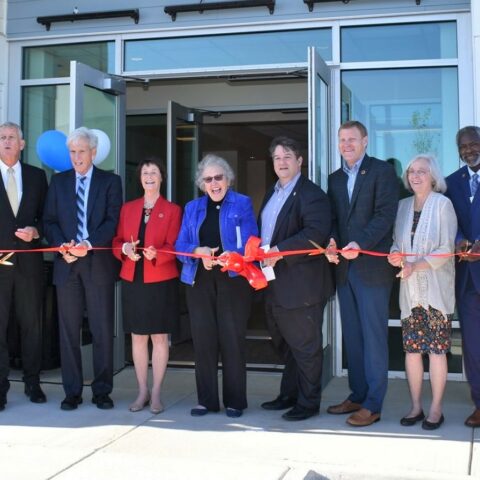 Ribbon-cutting at Bailey's Shelter and Housing