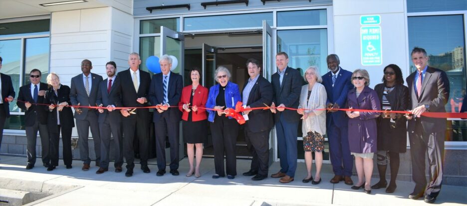 Ribbon-cutting at Bailey's Shelter and Housing