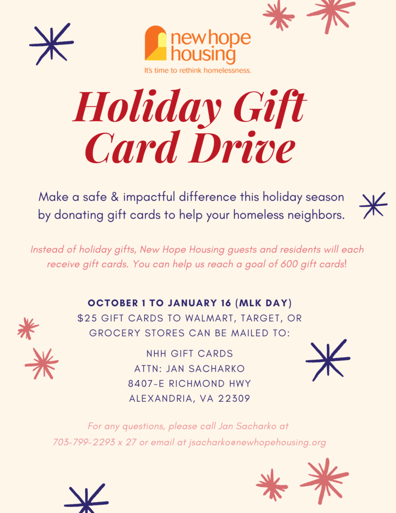 Holiday Gift Card Drive.